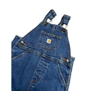Carhartt Overalls Toddler 2T Blue Denim Workwear Carpenter Bib Pants Y2K casual